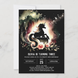 Invitation Whimsy Woodland Horse Anniversaire