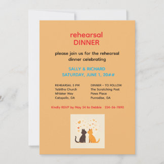 Invitation Whiskers & Vows Tête à Pattes en Amour Répétition