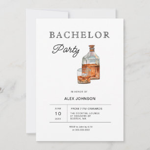 Invitation Whiskey Bachelor