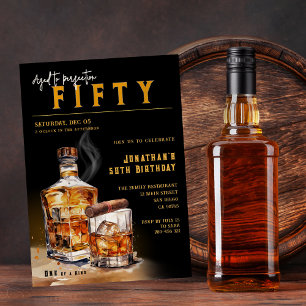 Invitation Whiskey Cigar Magazine Couverture Anniversaire