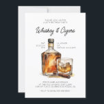Invitation Whiskey & Cigars Anniversaire Homme<br><div class="desc">Célébrez votre journée spéciale avec style avec notre "Whiskey and Cigars Men's Birthday Invitations". Ces invitations uniques transmettent élégance et raffinement, parfait pour l'homme distingué. Mélange réussi de charme vintage et rustique, ces invitations sont ornées d'une illustration de whisky haut de gamme et de cigares haut de gamme. Ils sont...</div>