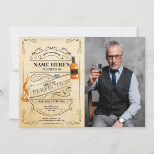 Invitation Whiskey Vieilli à la Perfection 50e 60e Photo pour