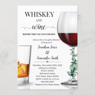 Invitation Whiskey & wine avant que je ne fasse la verdure de