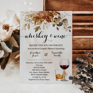 Invitation Whiskey & Wine Couples Shower Fall Wedding