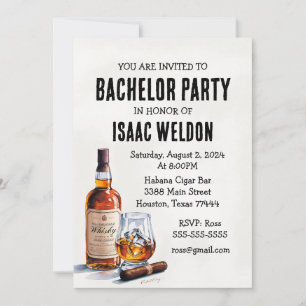 Invitation Whisky Bachelor Party