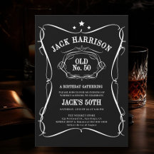 Whisky Black White Label Old No. 50e Anniversaire