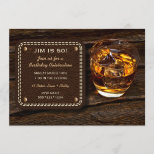 Invitation Whisky écossais en cuir et bois masculin