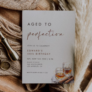 Invitation Whisky et cigares vieillis à la perfection pour an