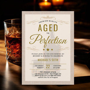 Invitation Whisky Vieilli à la Perfection Crème 50e Anniversa