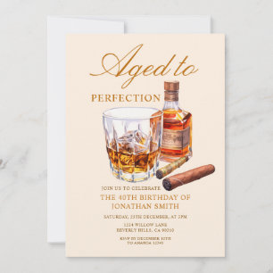 Invitation Whisky vieilli à la perfection pour fête d'anniver