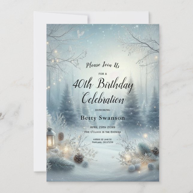 Invitation Whispers d'un solstice d'hiver (Devant)