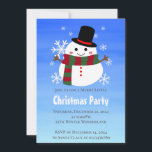 Invitation White Christmas Snowman<br><div class="desc">Joyeux Noël !</div>