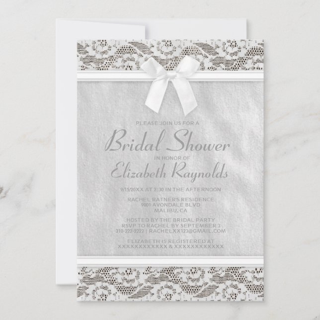 Invitation White Country Lace (Devant)