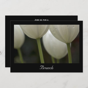 Invitation White Garden Tulips Spring Post Mariage Brunch