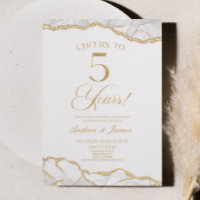 White Gold Agate 5e fête Mariage Anniversaire