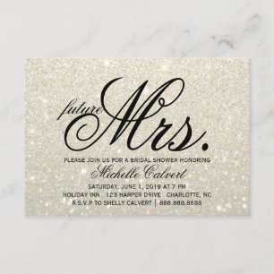 Invitation - White Gold Glit Fab futur Mme.