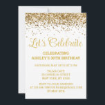 Invitation White & Gold Parties scintillant 30e anniversaire<br><div class="desc">White and Gold Parties scintillant Invitation, 30e invitation de fête d'anniversaire Trente, Fêtons digitale Any Age, Téléchargement instantané Quarante Cinquante Soixante, Personnalisé 21e 40e 60e, Élégant Milestone modèle Sweet 16, Personnalisé 18e Glam Golden Confetti, Calligraphie adulte Moderne Stylish script, Chic simple à la mode pour elle, 16e quinceanera de Bling...</div>
