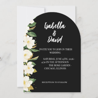 Invitation White Magnolia Elegance