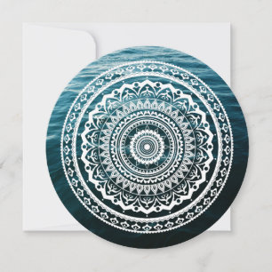 Invitation White Mandala Laissez la mer vous libérer