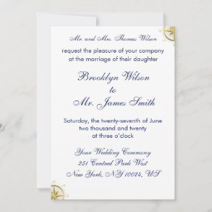 Invitation White Nautical Wedding