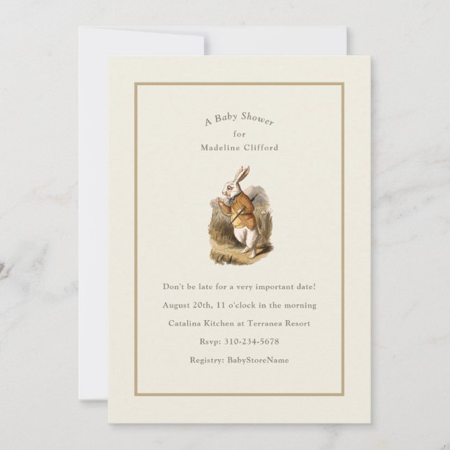 Invitation White Rabbit Alice in Wonderland Classic Storybook (Devant)