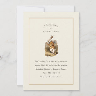 Invitation White Rabbit Alice in Wonderland Classic Storybook