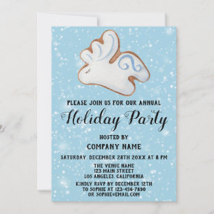 Invitation White Reindeer Cookie Snow Company Fête