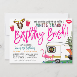 Invitation White Trash Bash