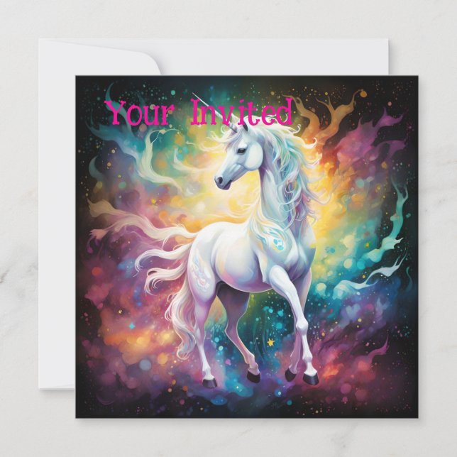 Invitation White Wonder : La licorne blanche spectrale (Devant)