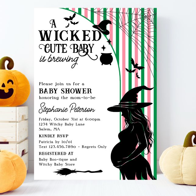 Invitation Wicked Cute Baby brasse le Baby shower d'Halloween (Créateur téléchargé)