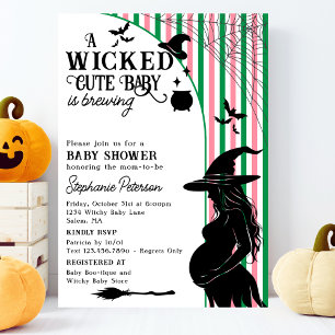 Invitation Wicked Cute Baby organise une baby shower Hallowee