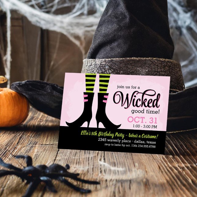 Invitation Wicked Witch Anniversaire de enfant Costume Party (Créateur téléchargé)