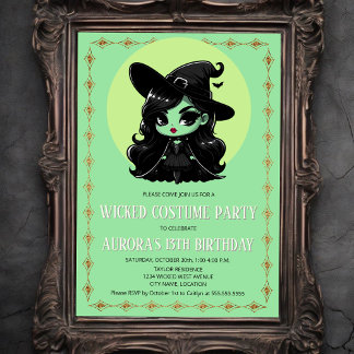 Invitation Wicked Witch Costume Party