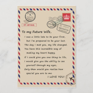 Invitation Wife Lovers À Ma Future Femme Je T'Aime