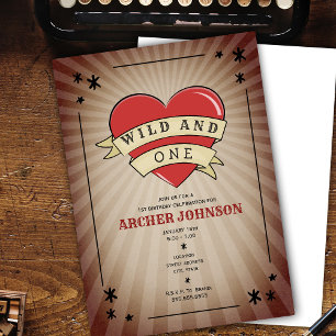 Invitation Wild and One Tattoo Heart Invitatiatiatiatiatiatia