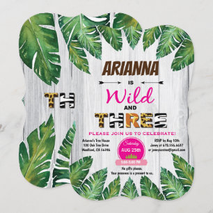 Invitation Wild and Three. La jungle des filles