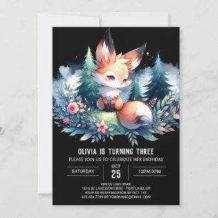 Invitation Wild Custom Fox Anniversaire numérique