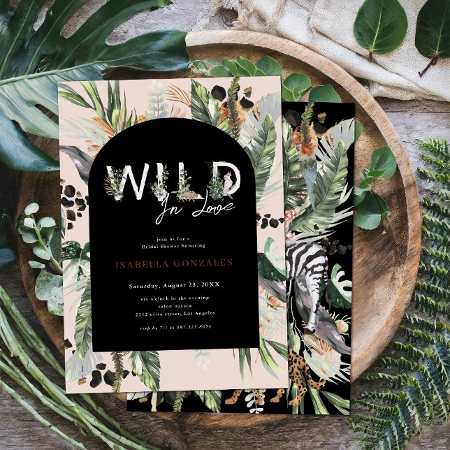 Invitation Wild In Love | Fête des mariées de la jungle (Créateur téléchargé)
