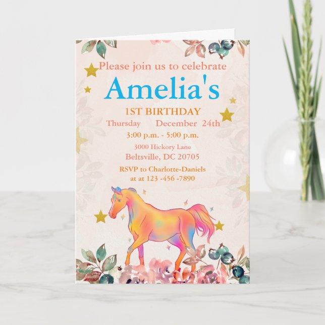 Invitation Wild One 1er anniversaire (Devant)