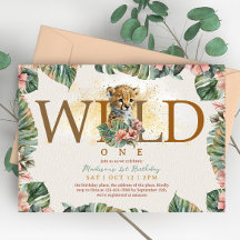 Wild One Animal Guepard Baby Boy 1er anniversaire