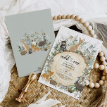Invitation Wild One Australian Animals Green Birthday Boy<br><div class="desc">Cette élégante invitation au baby shower présente un groupe d'adorables animaux australiens et une douce verdure d'aquarelle. Convient à la fois pour l'anniversaire garçon et fille.</div>