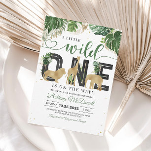 Invitation Wild One Baby shower Safari Boy