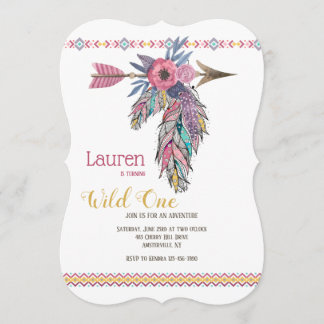 Invitation Wild One Boho Style