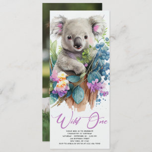 Invitation Wild One Cute Koala 1er Anniversaire Photo Animal