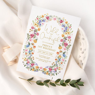Invitation Wild & ONE derful Spring Fleur sauvage 1er anniver