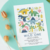 Wild One Dino Party mignonne Dinosaures moderne d'