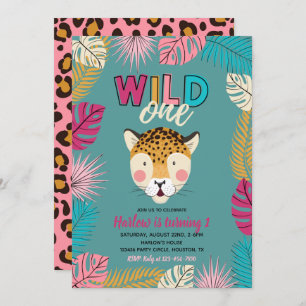 Invitation Wild ONE   Invitations Leopard