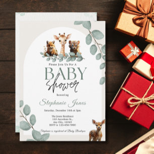 Invitation Wild One Jungle Safari Animaux Baby shower Arch