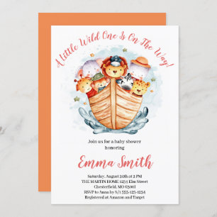 Invitation Wild One Jungle Safari Animaux Expédier Baby showe