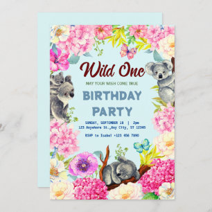 Invitation Wild One Jungle Safari Anniversaires de enfants ca
